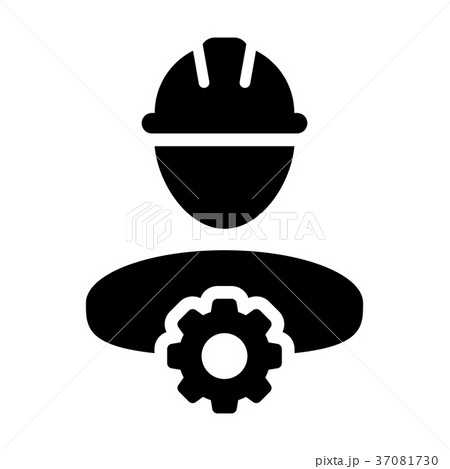Service Icon Vector Male Person Worker Avatar Gear Service Icon Vector Male Person Worker Avatar Gear 37081730