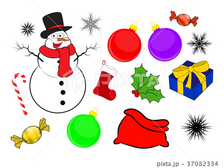 Christmas icon set, symbol, design. Winter  37082334
