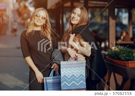 two girls on a walk two girls on a walk 37082558