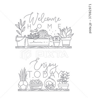 Shelf with flowers welcome home 37082971