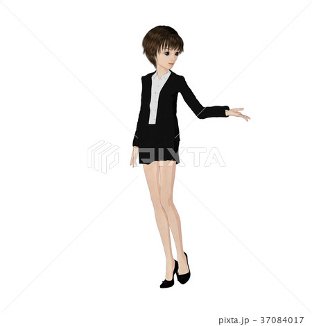 ビジネススーツの女性　perming 2DCG イラスト素材 37084017
