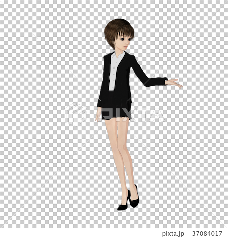ビジネススーツの女性　perming 2DCG イラスト素材 37084017