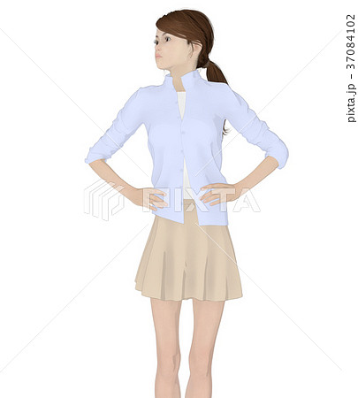 ポーズする女性 ファッション Perming2dcg イラスト素材のイラスト素材