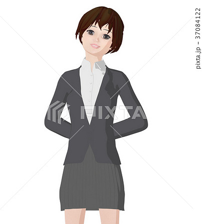 ビジネススーツの女性　perming 2DCGイラスト素材 37084122