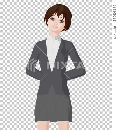ビジネススーツの女性　perming 2DCGイラスト素材 37084122