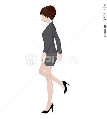 ビジネススーツの女性 Perming 2dcgイラスト素材のイラスト素材 37084124 Pixta