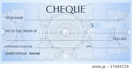 Check (cheque), Chequebook template. Guilloche Check (cheque), Chequebook template. Guilloche 37084729