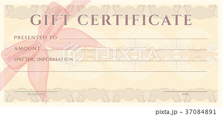 voucher gift certificate coupon ticket templateのイラスト素材