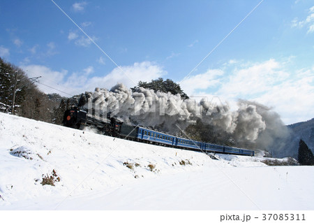 雪原を行くSL磐梯会津路号。2008/2/10 37085311