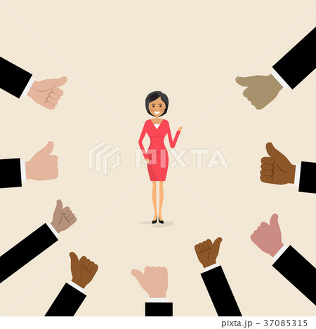 Acknowledgement and Business compliment concept 37085315