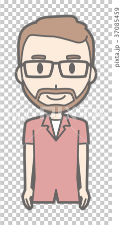 戴眼鏡的有鬍子的人面對前面 37085459