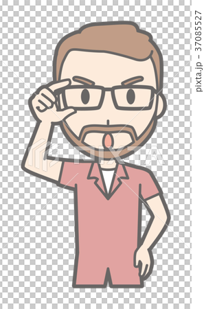 戴眼鏡的有鬍子的人戴眼鏡 37085527