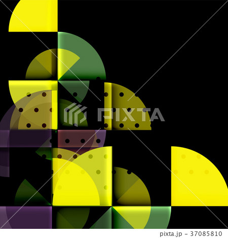 Geometric circle abstract banner Geometric circle abstract banner 37085810