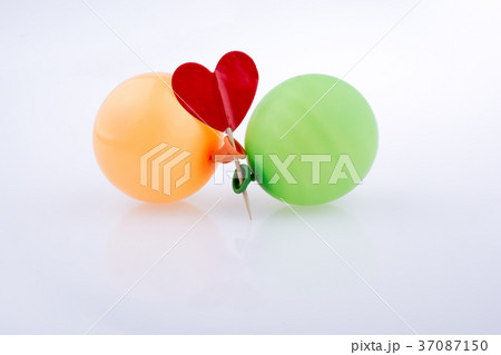 Red heart and colorful small Balloons Red heart and colorful small Balloons 37087150