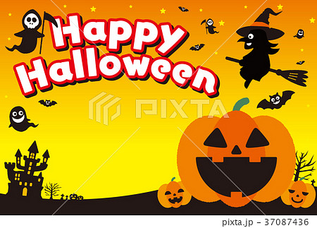 ハロウィンカード 37087436