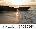 夕景、太陽の道 37087954