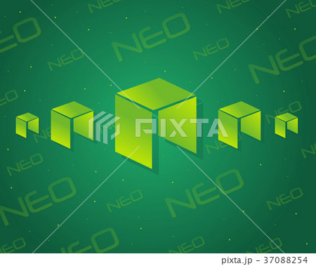 NEO bitcoin on green background 37088254
