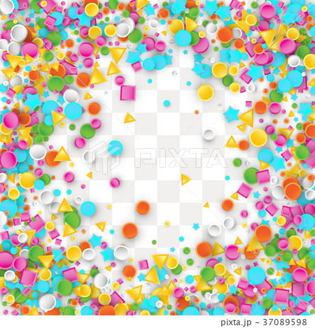 Colored carnaval confetti background 37089598