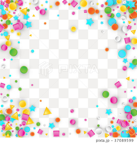 Colored carnaval confetti background Colored carnaval confetti background 37089599