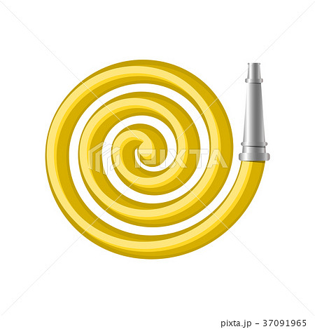 Yellow fire hose - modern realistic vector 37091965