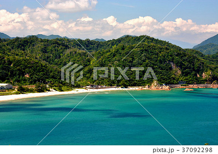 但馬御火浦の眺め 城山園地 但馬漁火ラインより ３ の写真素材