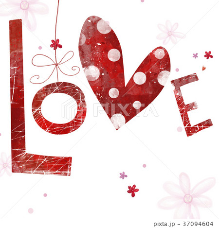 Watercolor red heart.Love heart design.  37094604