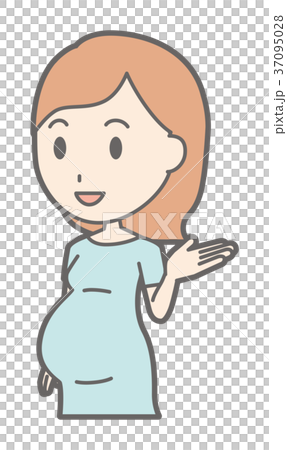 一個穿著綠色衣服的孕婦正在指導 一個穿著綠色衣服的孕婦正在指導 37095028