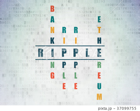 Blockchain concept: Ripple in Crossword Puzzle 37099755