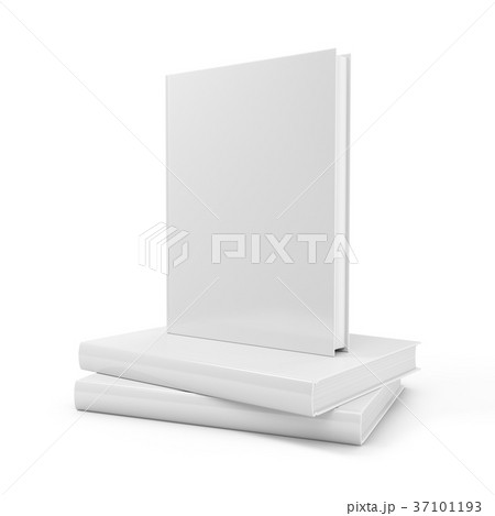 3D rendering blank books on white background 37101193