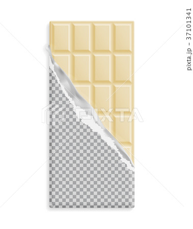 White chocolate bar in a blank wrapper 37101341