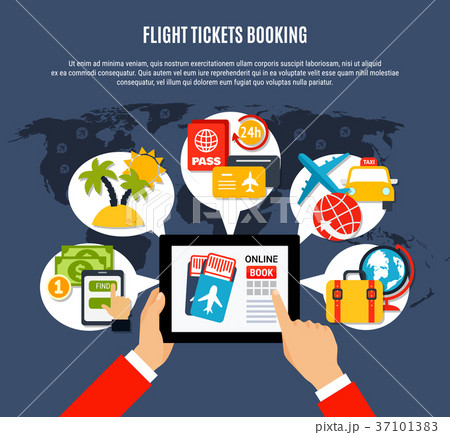 Flight Tickets Online Booking Poster 37101383