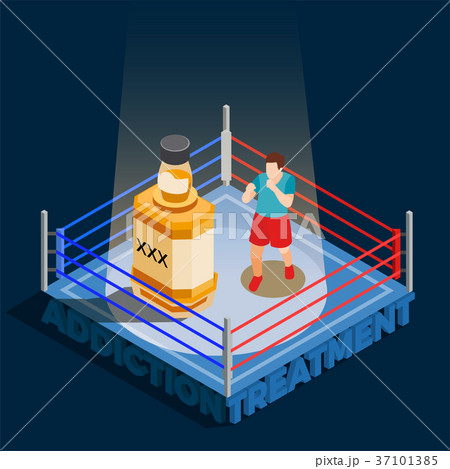 Addiction Treatment Isometric Composition 37101385