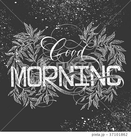 Hand drawn lettering card.The inscription good 37101862