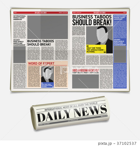 daily newspaper template, tabloid, layout posting 37102537