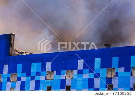 Flames black fire smoke 37109256