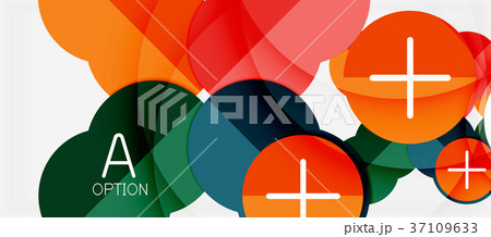 Paper geometric circle banner template Paper geometric circle banner template 37109633