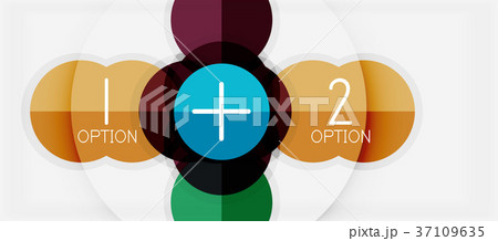 Paper geometric circle banner template 37109635