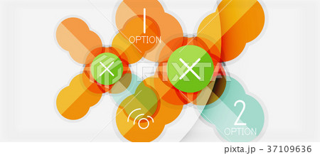 Paper geometric circle banner template Paper geometric circle banner template 37109636
