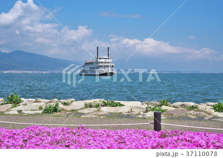 春の琵琶湖の観光船 37110078