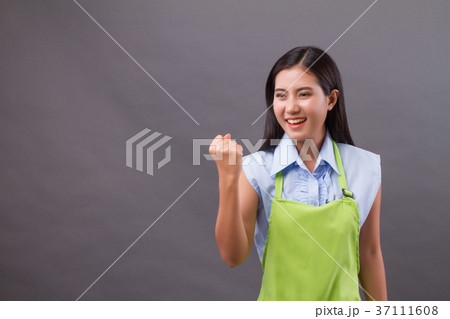 strong successful shop keeper looking sideway strong successful shop keeper looking sideway 37111608