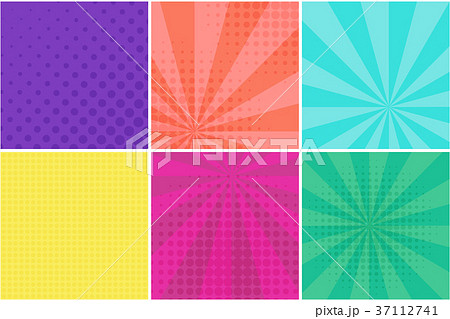 Dotted and striped backgrounds for retro bubbles 37112741