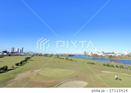 多摩川大橋から見た多摩川 37113414