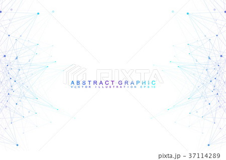 Abstract geometric composition with connected Abstract geometric composition with connected 37114289