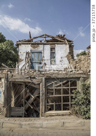 damaged abandoned building 37115738
