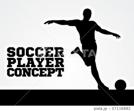 Soccer Football Player Concept Silhouette 37116892