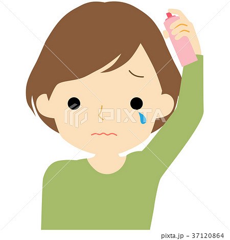 髪にスプレーする女性 髪にスプレーする女性 37120864