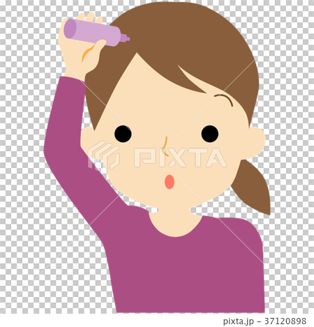 ヘアケアをする女性 37120898