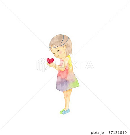 妖精の小さな女の子、ハート 37121810