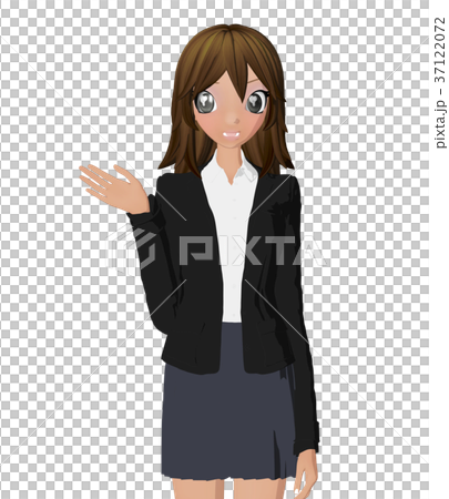 ビジネススーツの女性　perming 2DCG イラスト素材 37122072