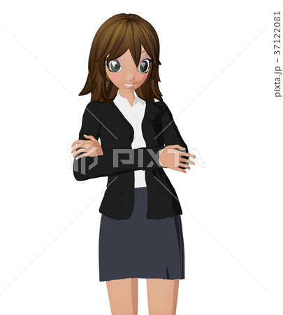 ビジネススーツの女性　perming 2DCG イラスト素材 37122081